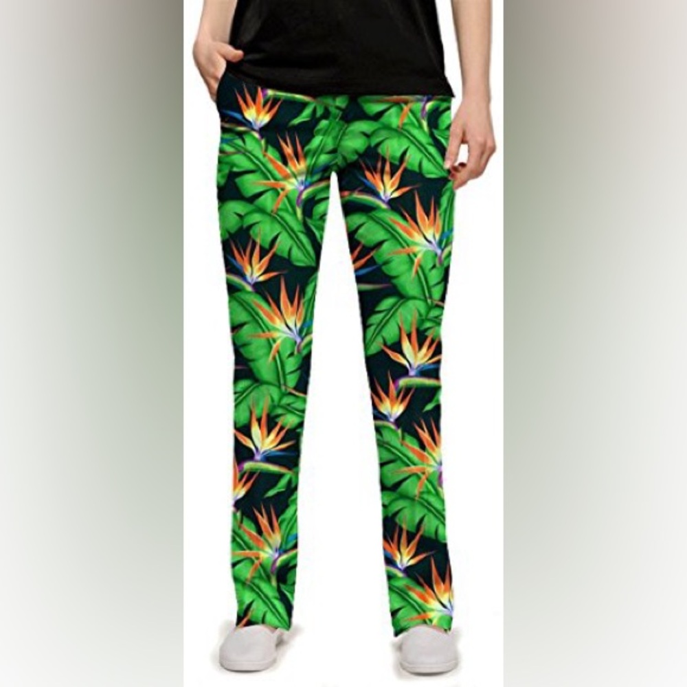 LOUDMOUTH Tropical Floral Golf Pants Men's 32‎ x 32